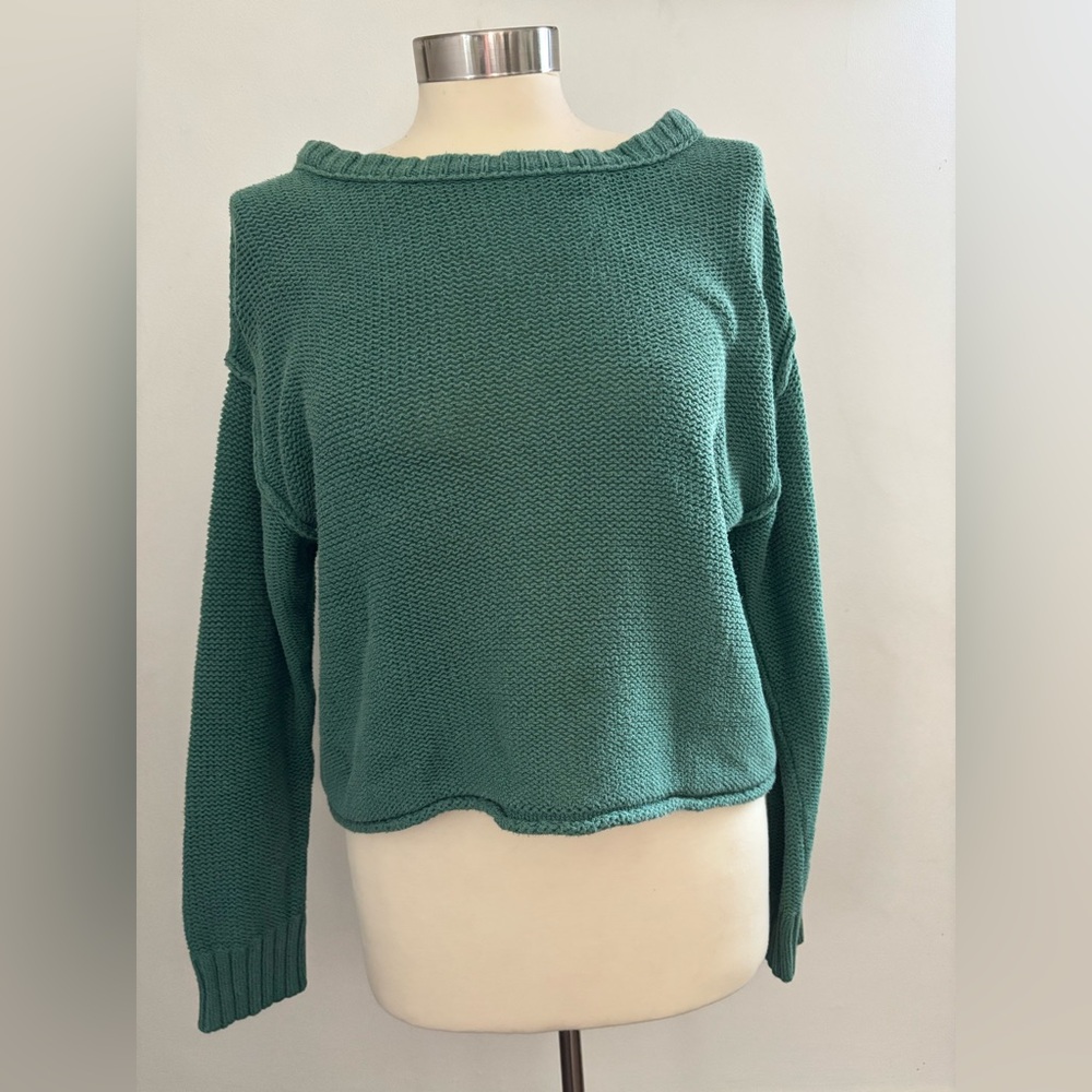 American Eagle Outfitters Green Crew Neck Sweater